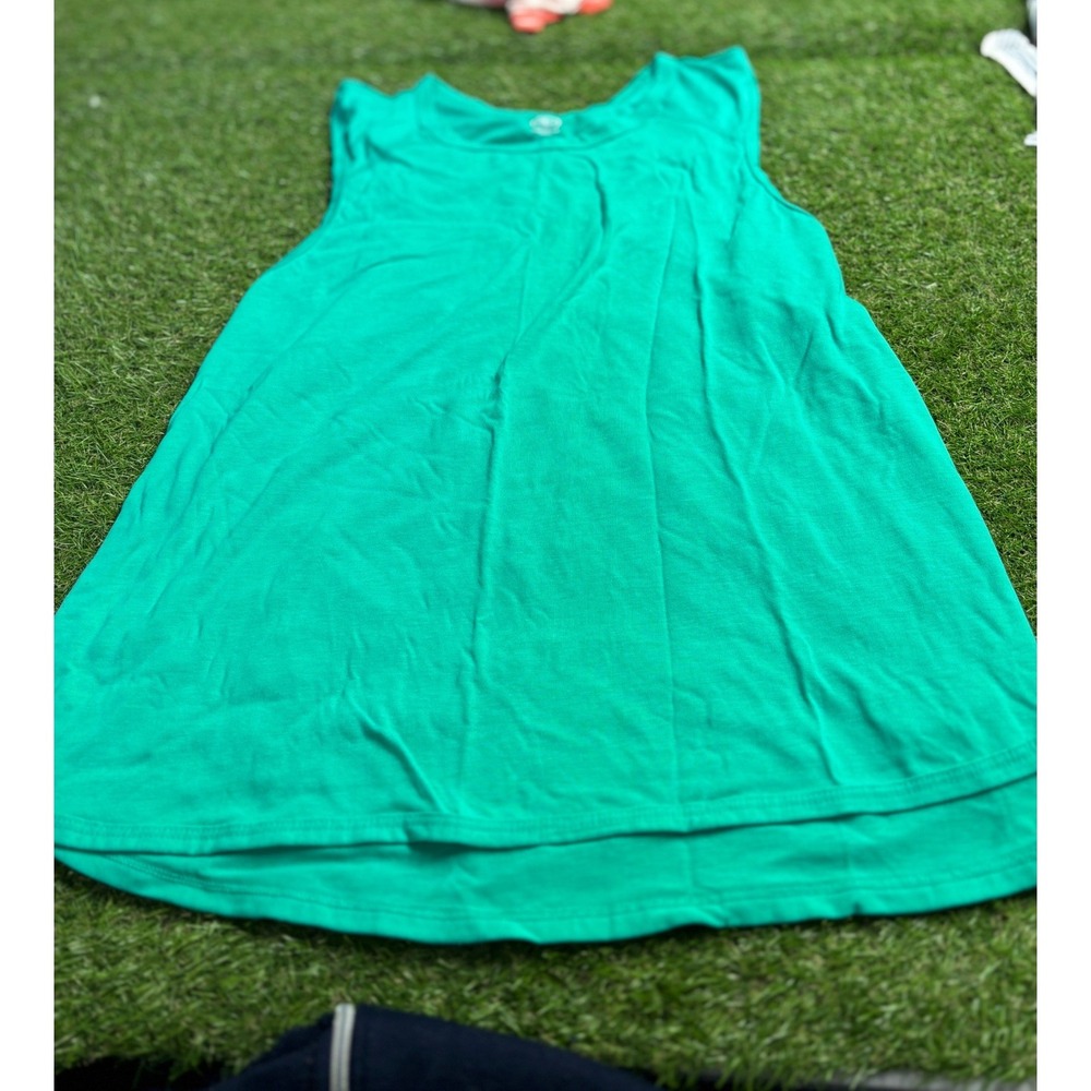 Womens Large Green‎ Tank Top Sleeveless Polyester Blend Casual